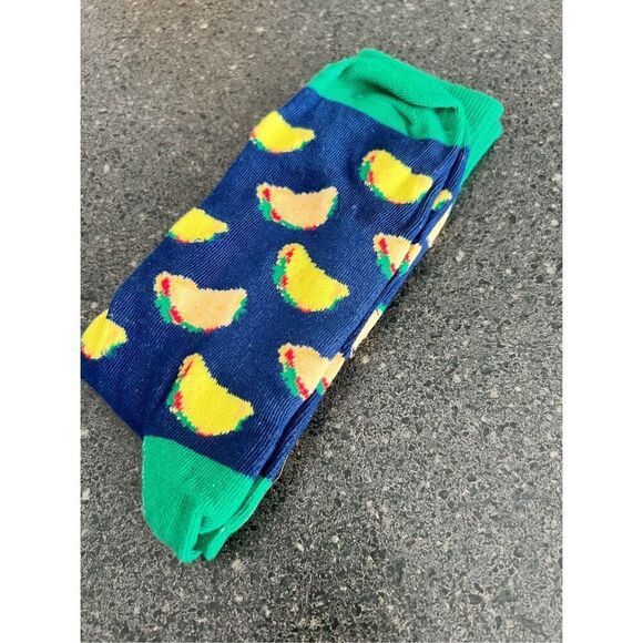 Taco Printed Socks New Men Novelty Dad Gift Size 6-12 - Picture 5 of 6